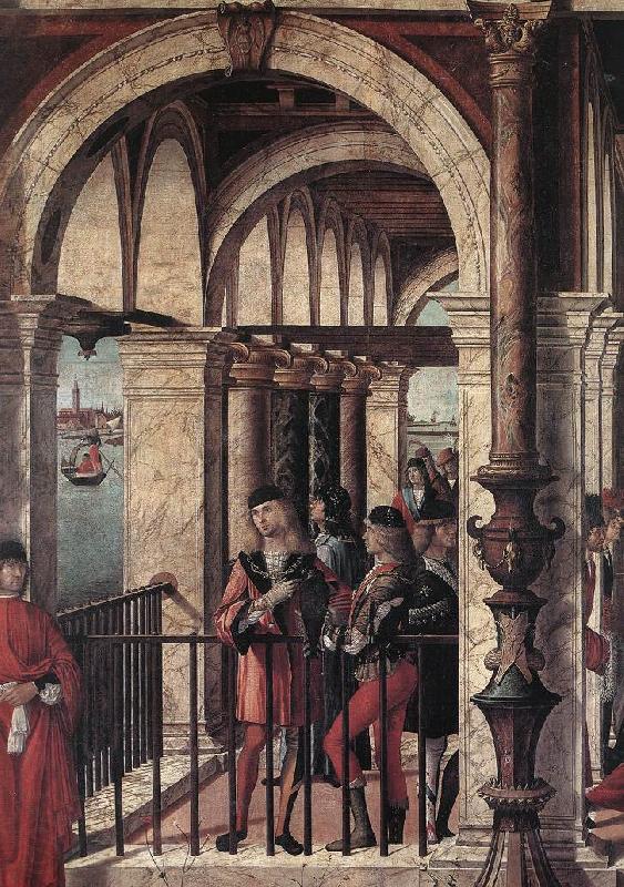 CARPACCIO, Vittore Arrival of the English Ambassadors (detail) g Spain oil painting art
